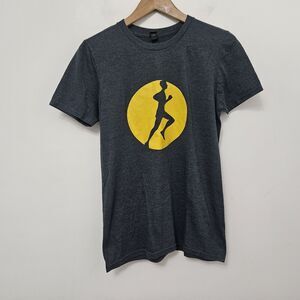 ANVIL Women's Gray Graphic Print Crew Neck Short Sleeve T Shirt Size S